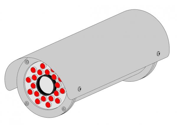 stainless steel housings with integrated IR illuminator